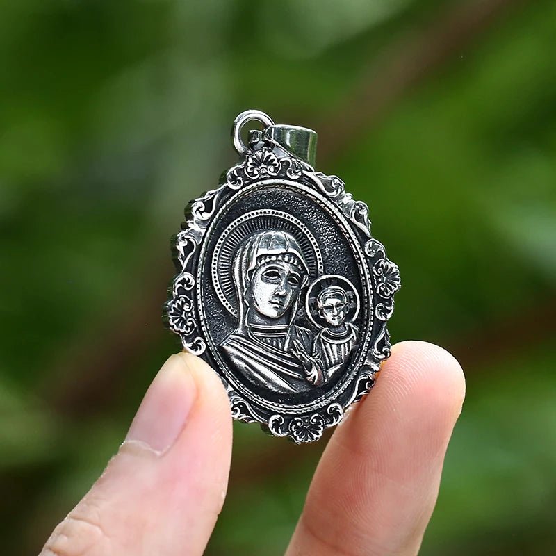 Madonna Virgin Mary Mother Of Jesus Pendant - Chrome Cult