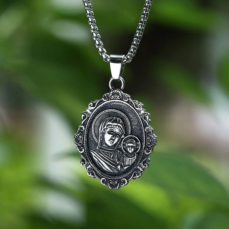Madonna Virgin Mary Mother Of Jesus Pendant - Chrome Cult
