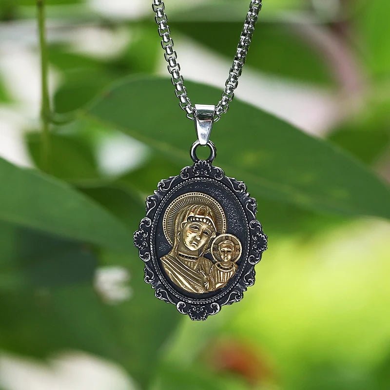 Madonna Virgin Mary Mother Of Jesus Pendant - Chrome Cult