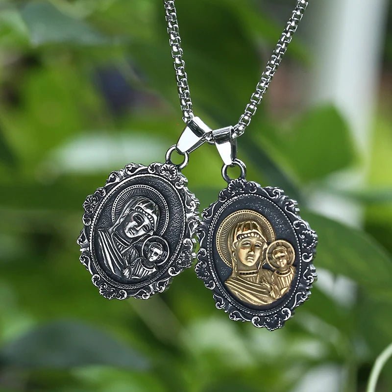 Madonna Virgin Mary Mother Of Jesus Pendant - Chrome Cult