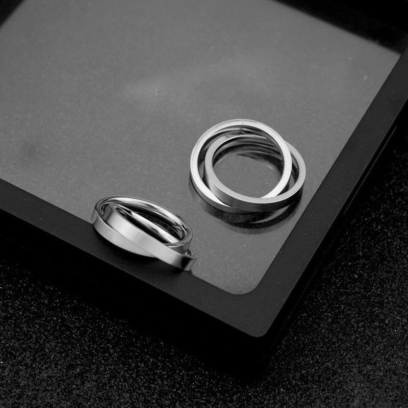 Minimal Duet Ring - Chrome Cult