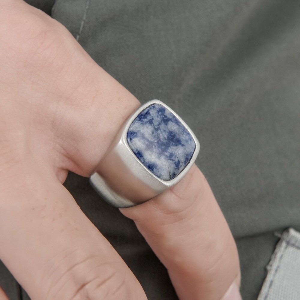 Minimal Gem Sigil Ring - Chrome Cult