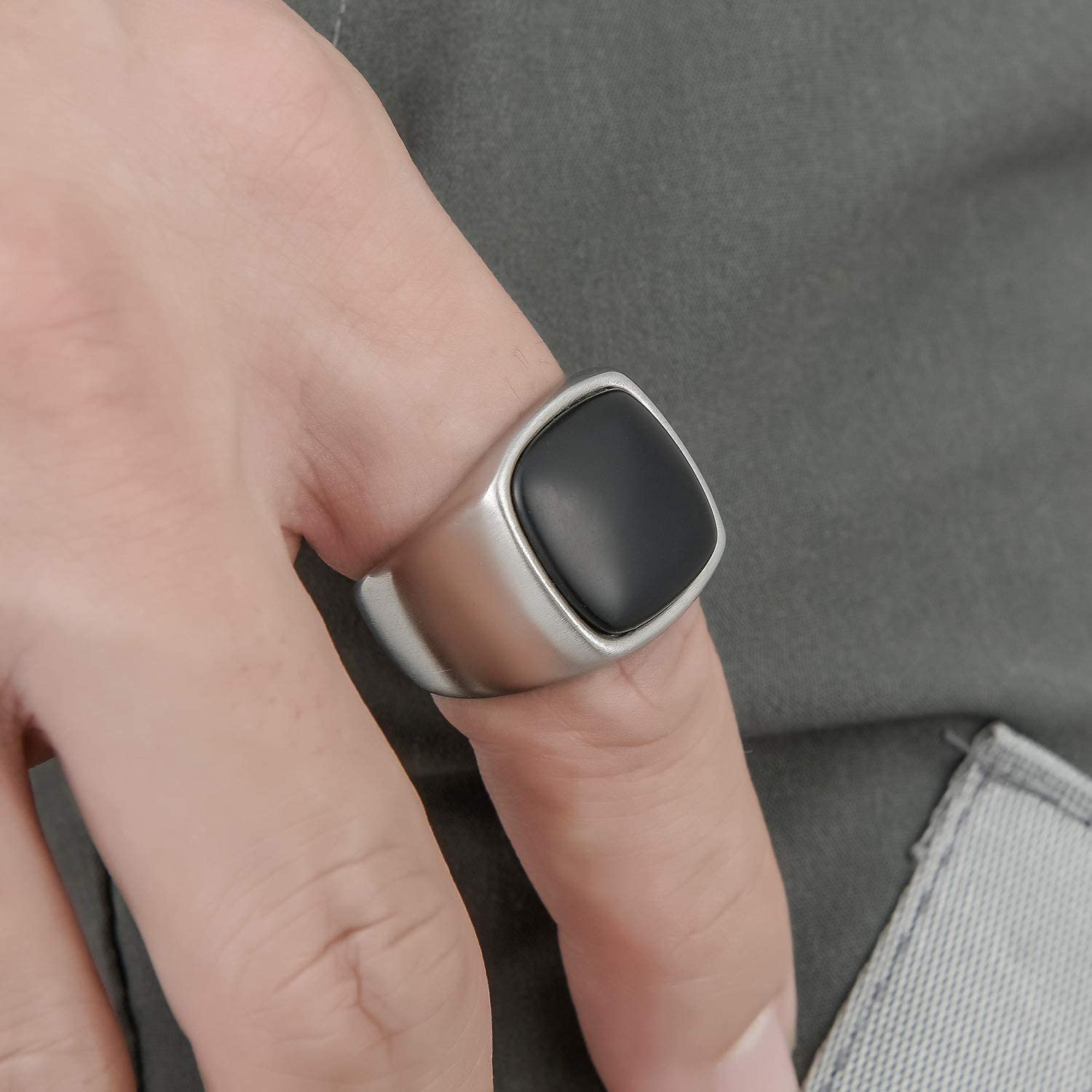 Minimal Gem Sigil Ring - Chrome Cult