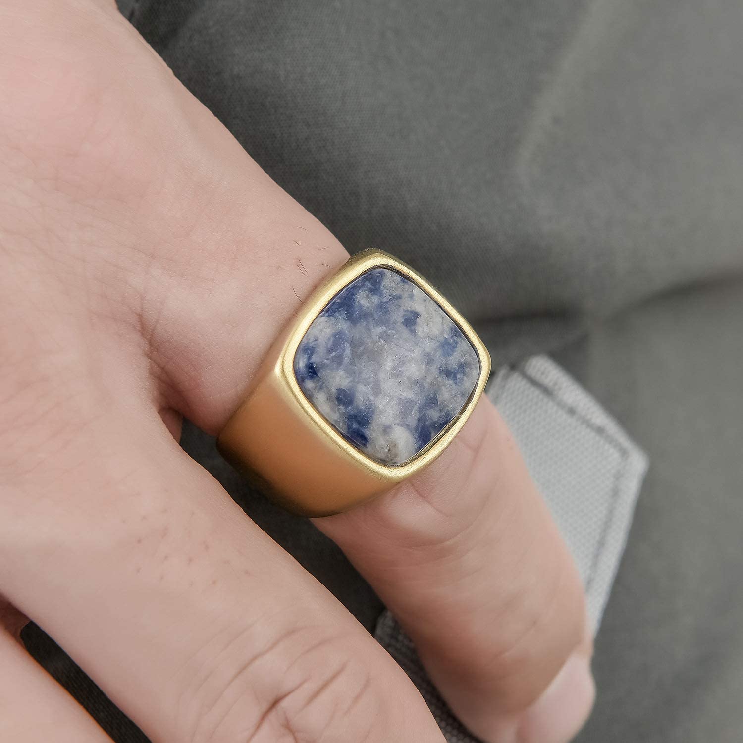 Minimal Gem Sigil Ring - Chrome Cult
