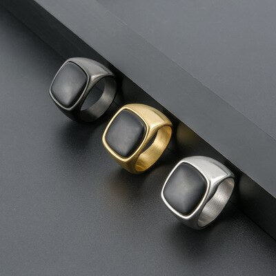 Minimal Gem Sigil Ring - Chrome Cult