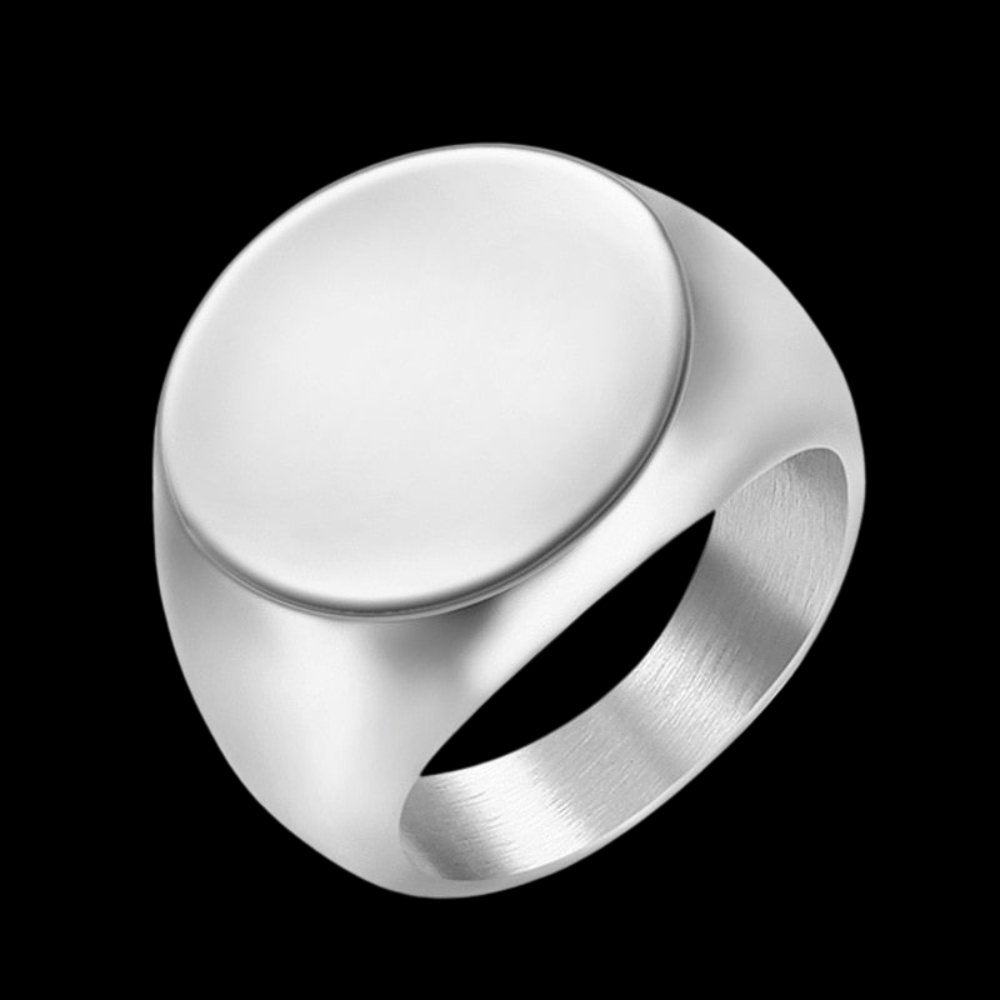 Minimal Signet Ring - Chrome Cult