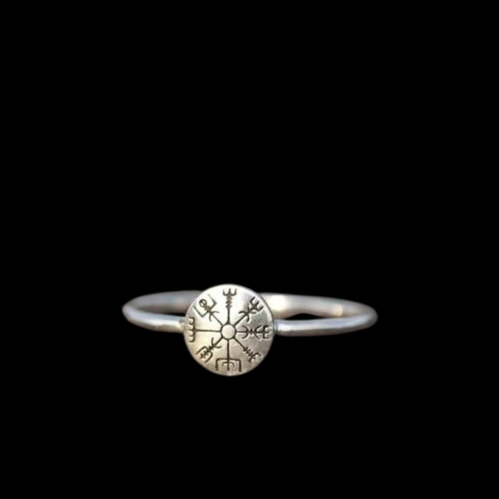 Minimal Vegvisir Ring - Chrome Cult