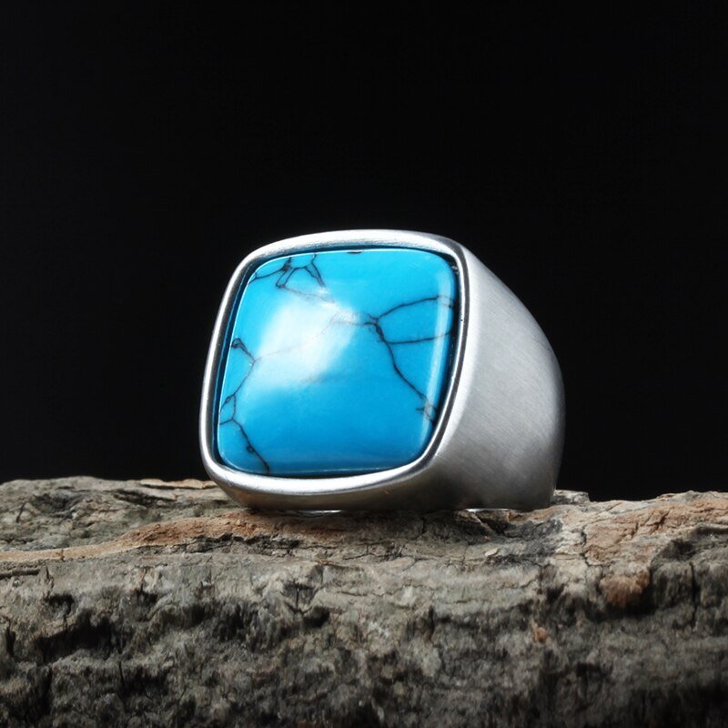 Modern Gemstone Silver Ring