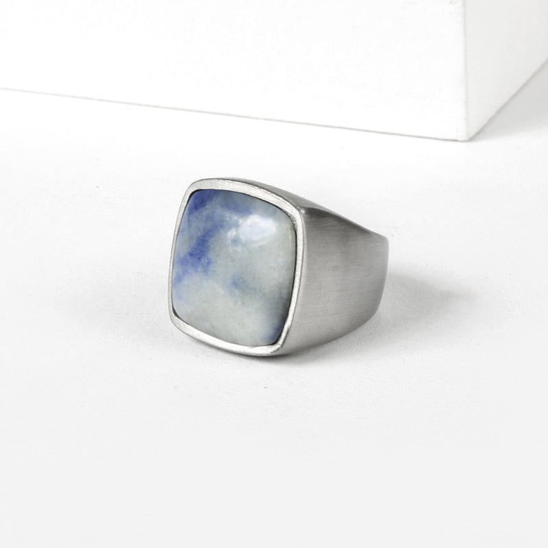 Modern Gemstone Silver Ring