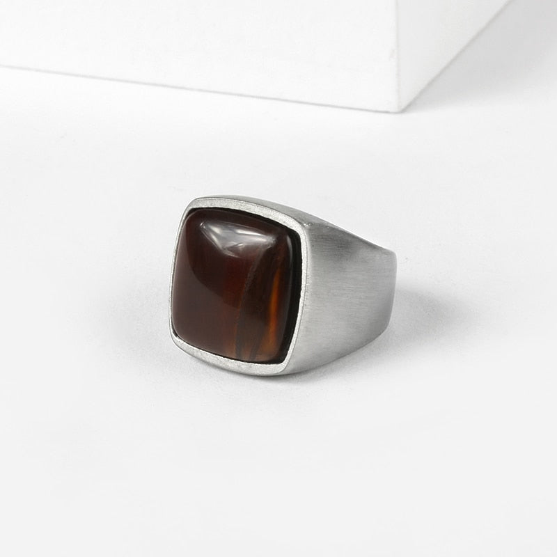 Modern Gemstone Silver Ring