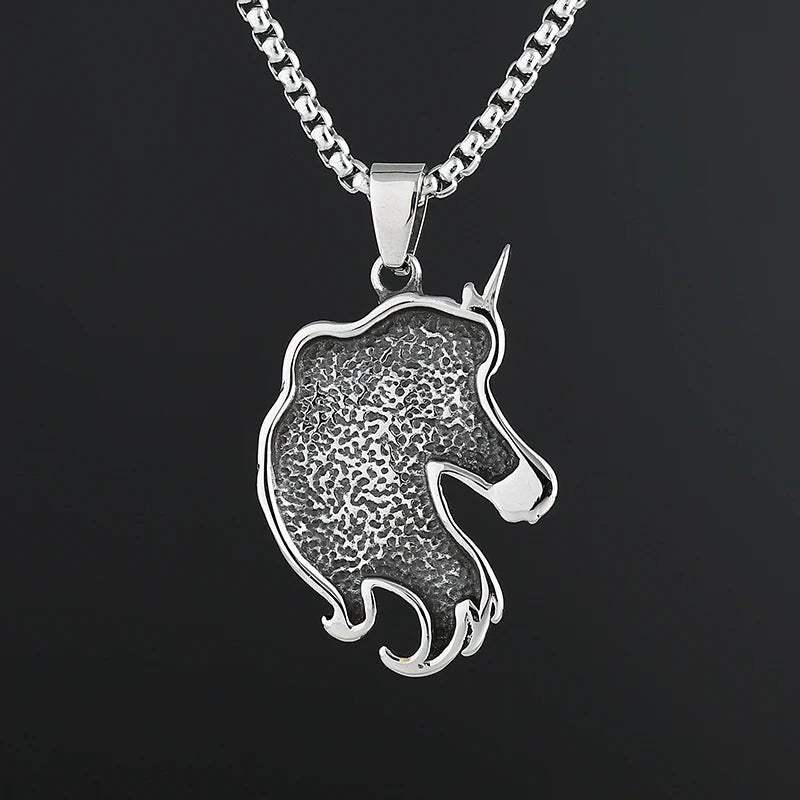 Monocerus Of Grace Unicorn Pendant - Chrome Cult