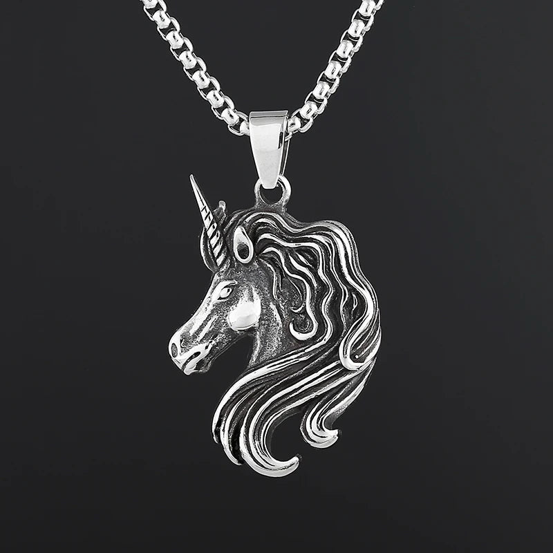 Monocerus Of Grace Unicorn Pendant - Chrome Cult