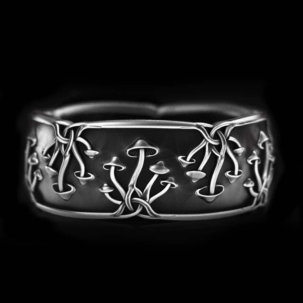 Mushroom Eternity Ring - Chrome Cult