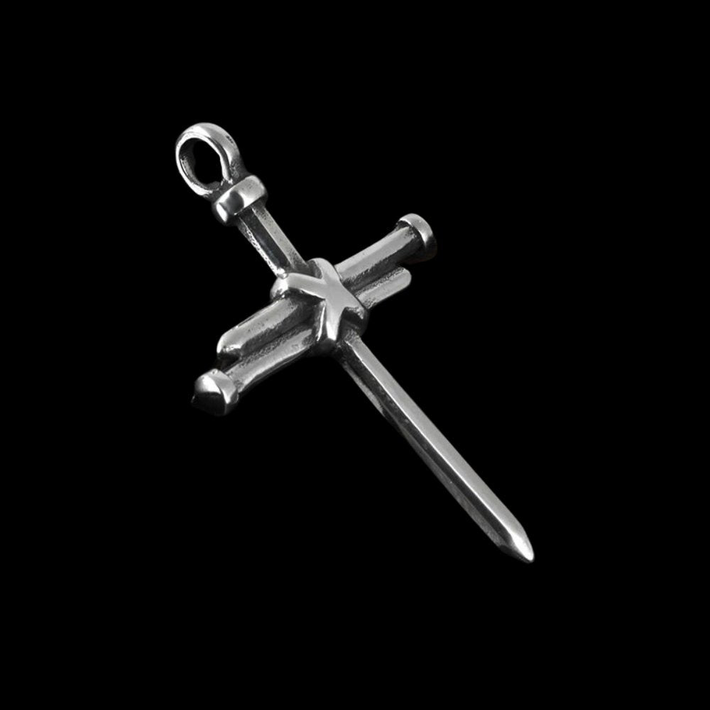 Nails Of The Cross Pendant - Chrome Cult