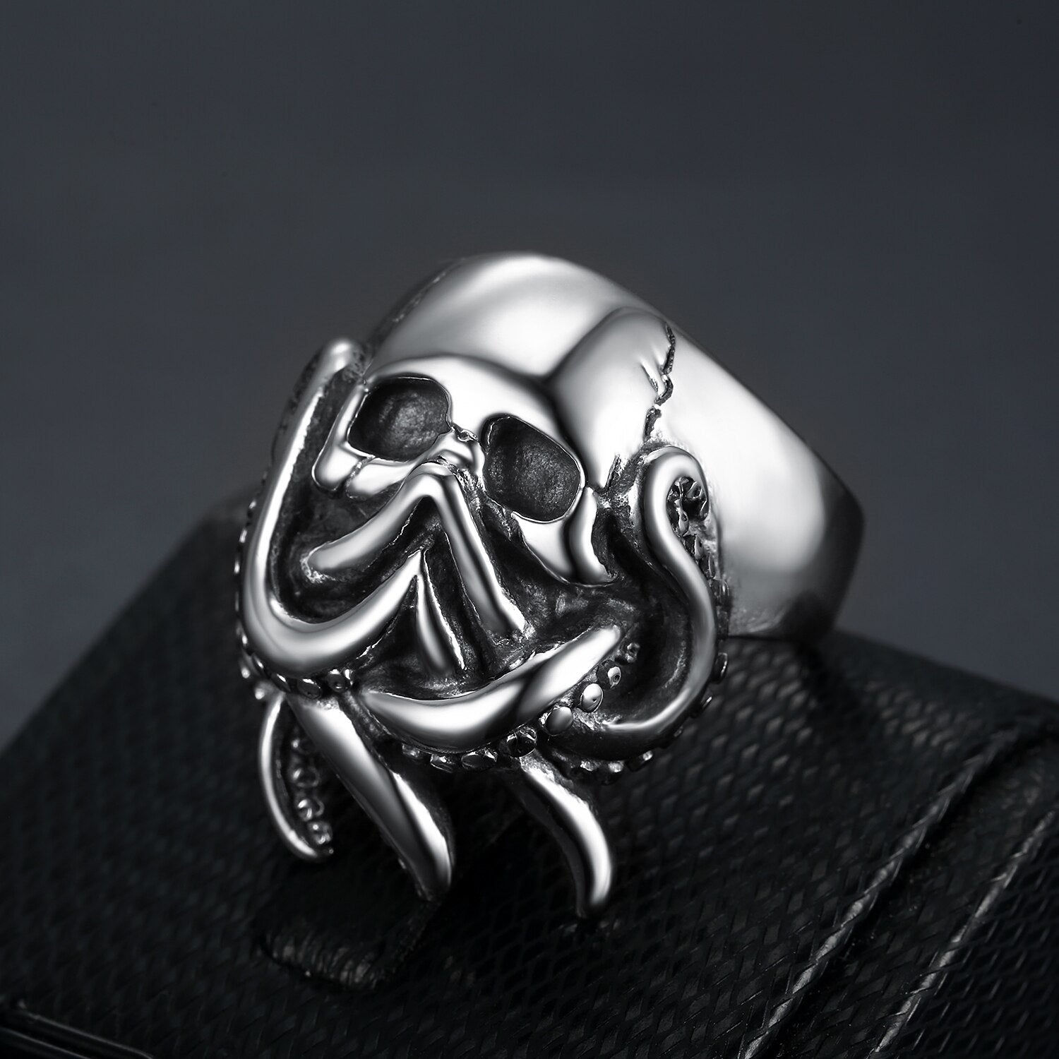 Octopus Skull Ring - Chrome Cult