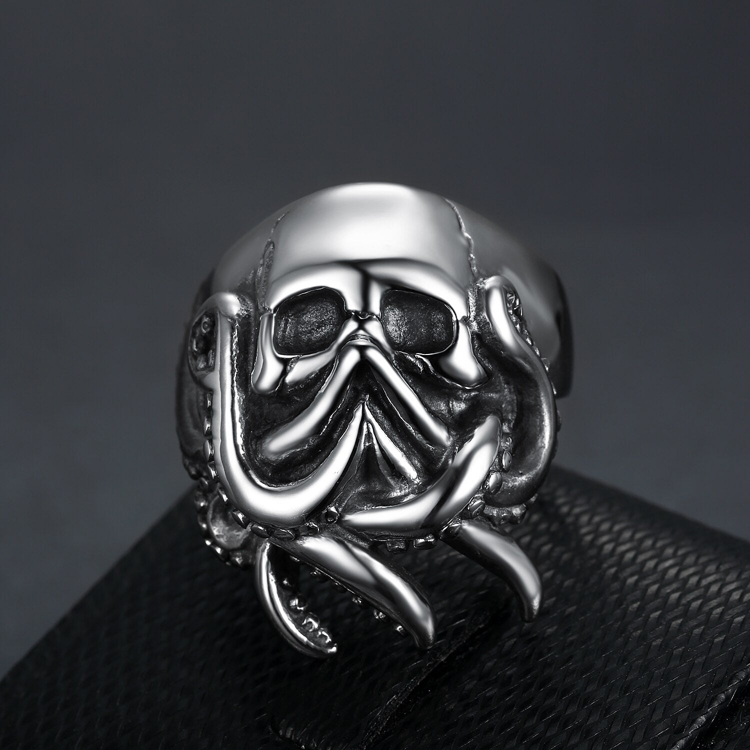 Octopus Skull Ring - Chrome Cult