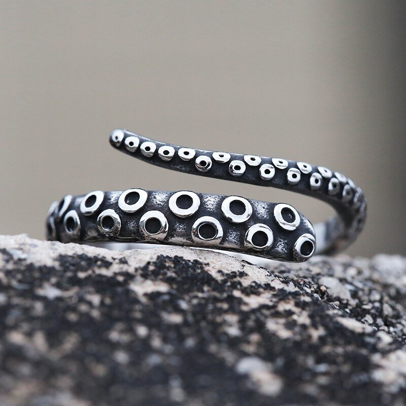 Octopus Tentacle Ring - Chrome Cult