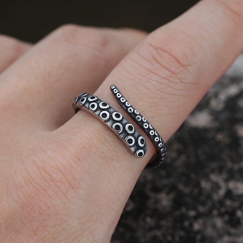 Octopus Tentacle Ring - Chrome Cult