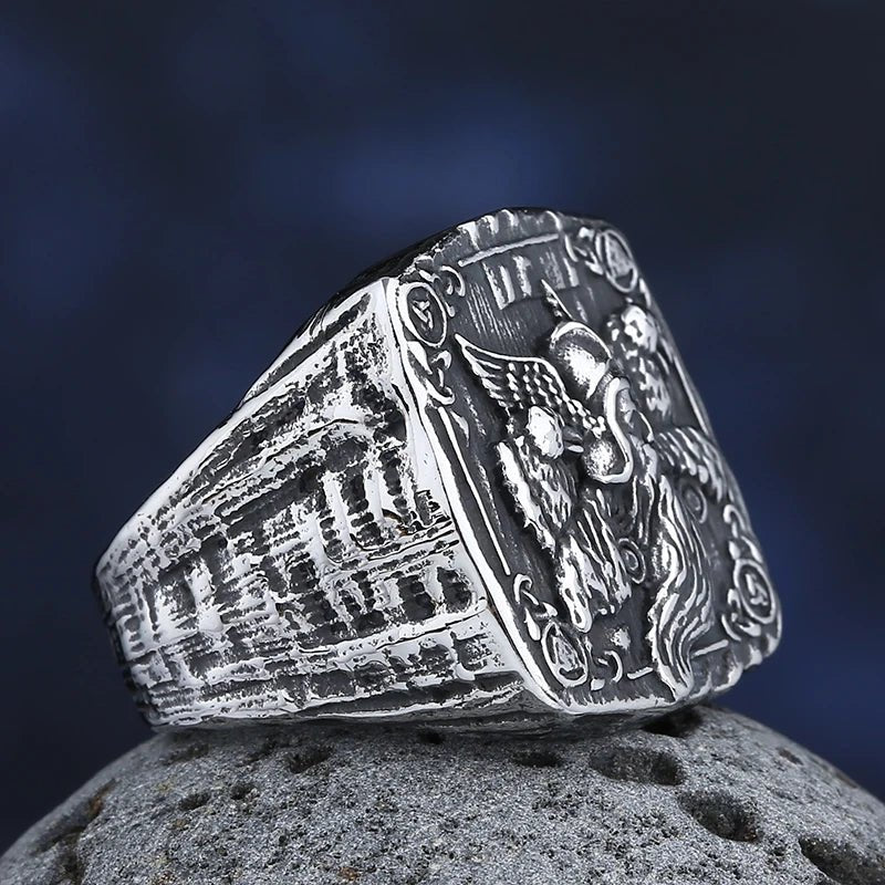 Odin God Of War Raven Ring - Chrome Cult