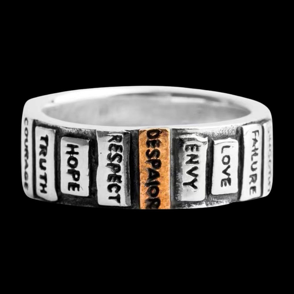 Punk Style Word Ring - Chrome Cult