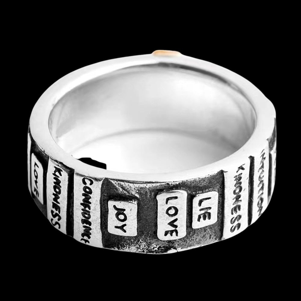 Punk Style Word Ring - Chrome Cult