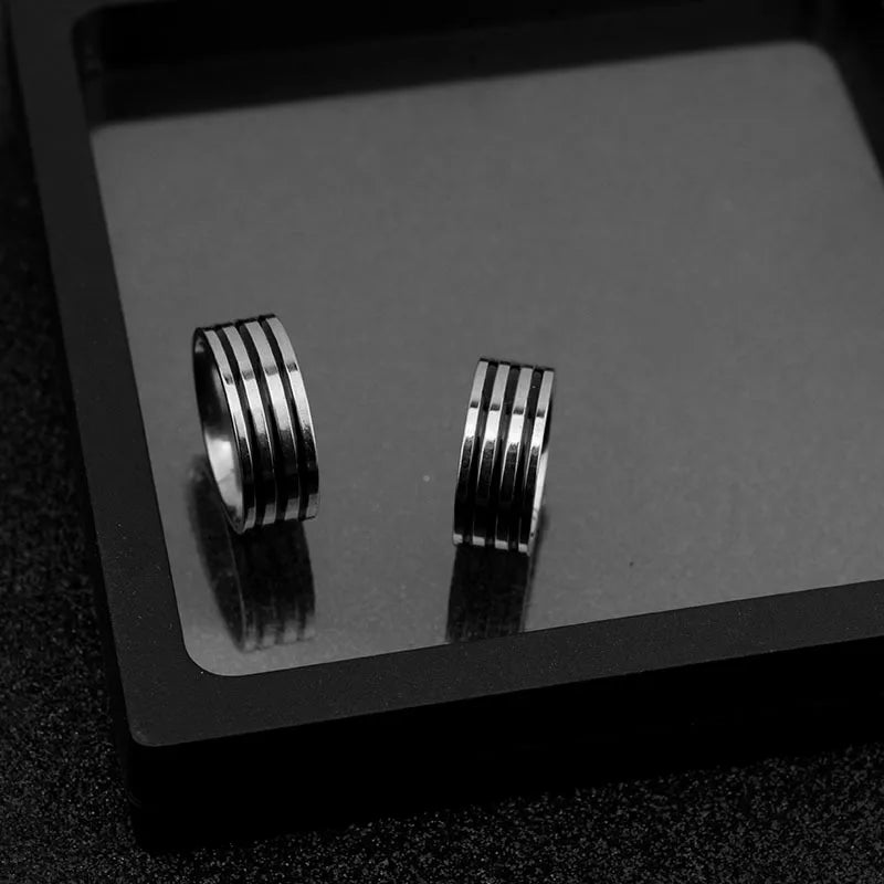 Quadruple Layer Band Ring - Chrome Cult