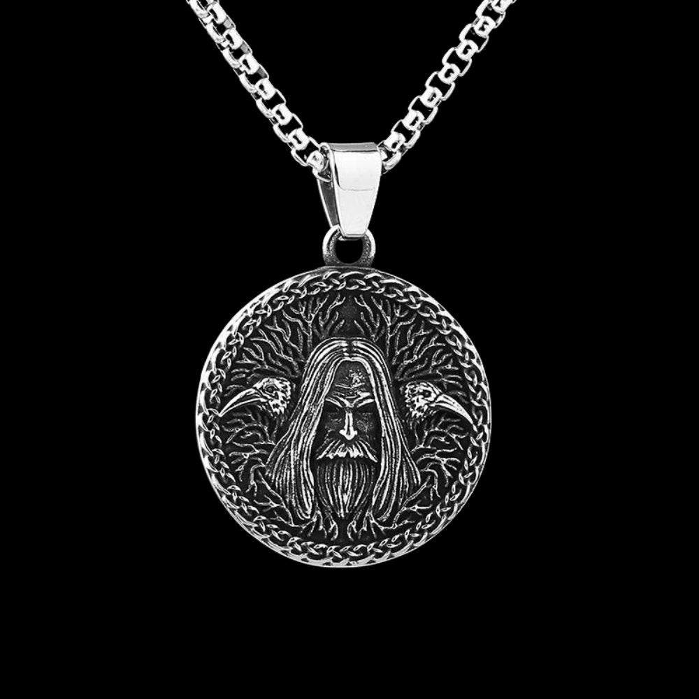 Raven Triskelion Viking Pendant - Chrome Cult