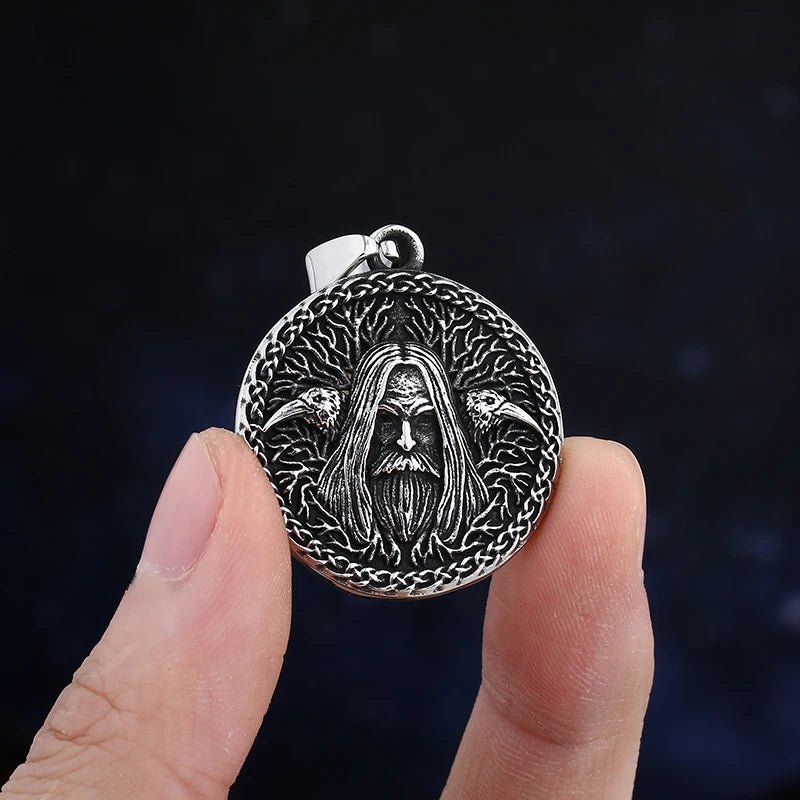 Raven Triskelion Viking Pendant - Chrome Cult