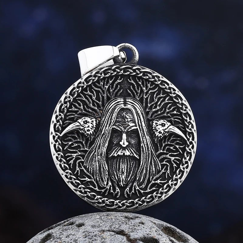 Raven Triskelion Viking Pendant - Chrome Cult