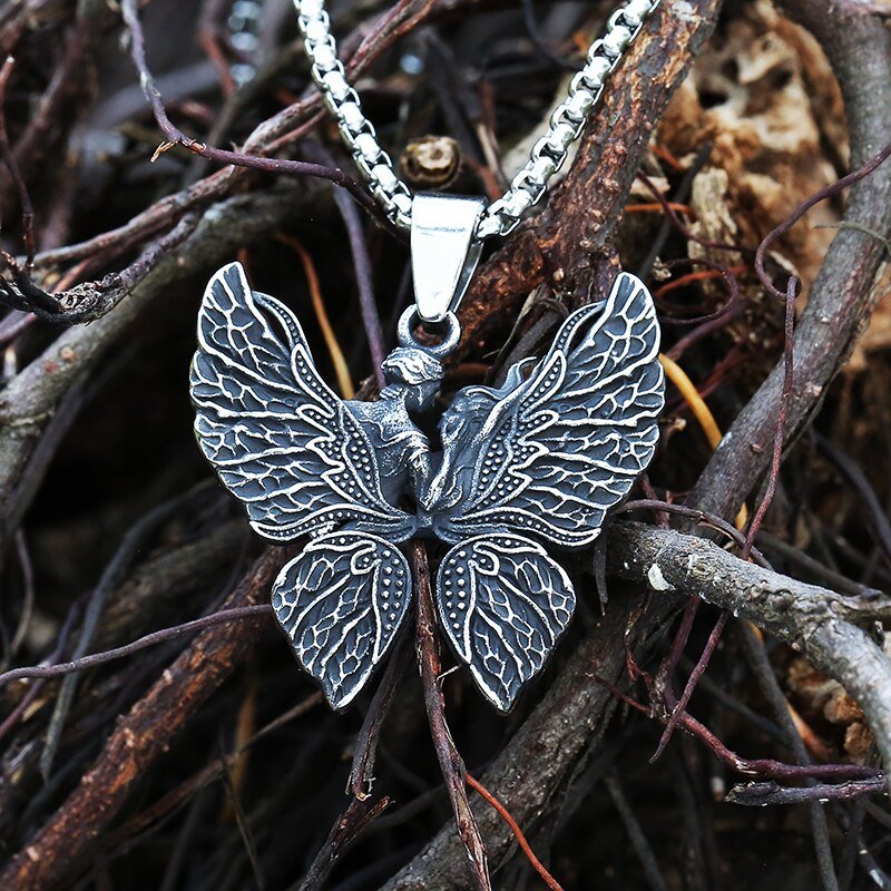 Romance Butterfly Pendant - Chrome Cult