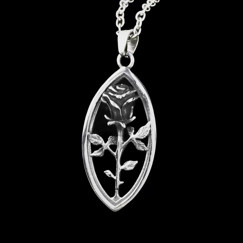 Rose Marquise Pendant - Chrome Cult