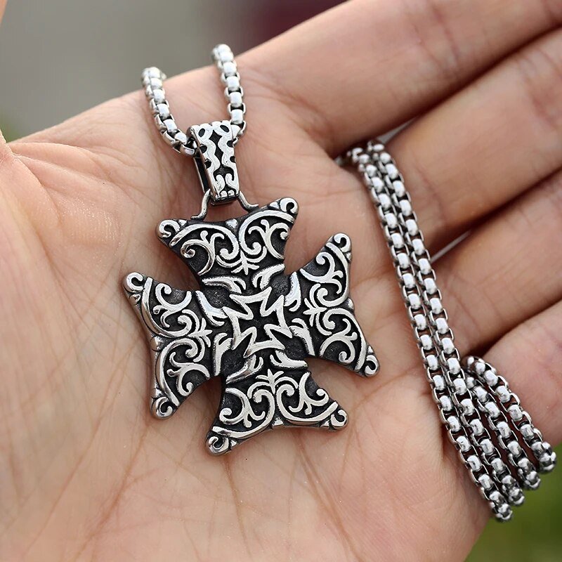 Royal Cross Pendant - Chrome Cult