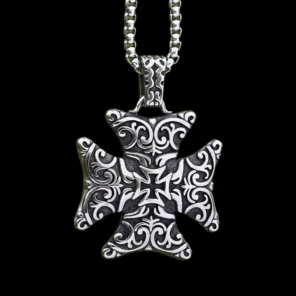Royal Cross Pendant - Chrome Cult