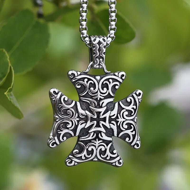 Royal Cross Pendant - Chrome Cult