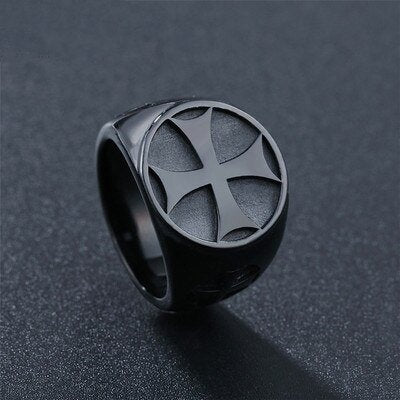Saint Benedict Cross Ring - Chrome Cult