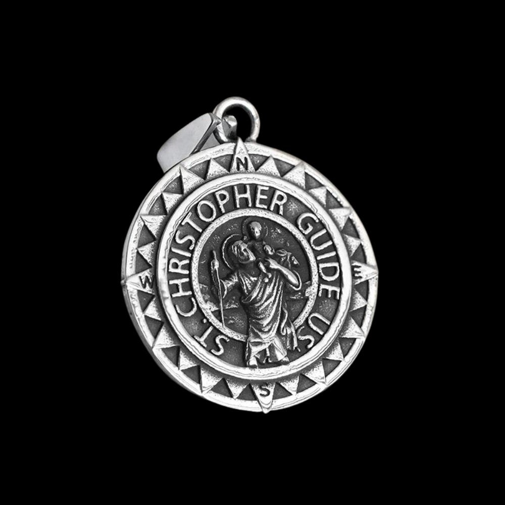 Saint Christopher Guide Us Pendant - Chrome Cult