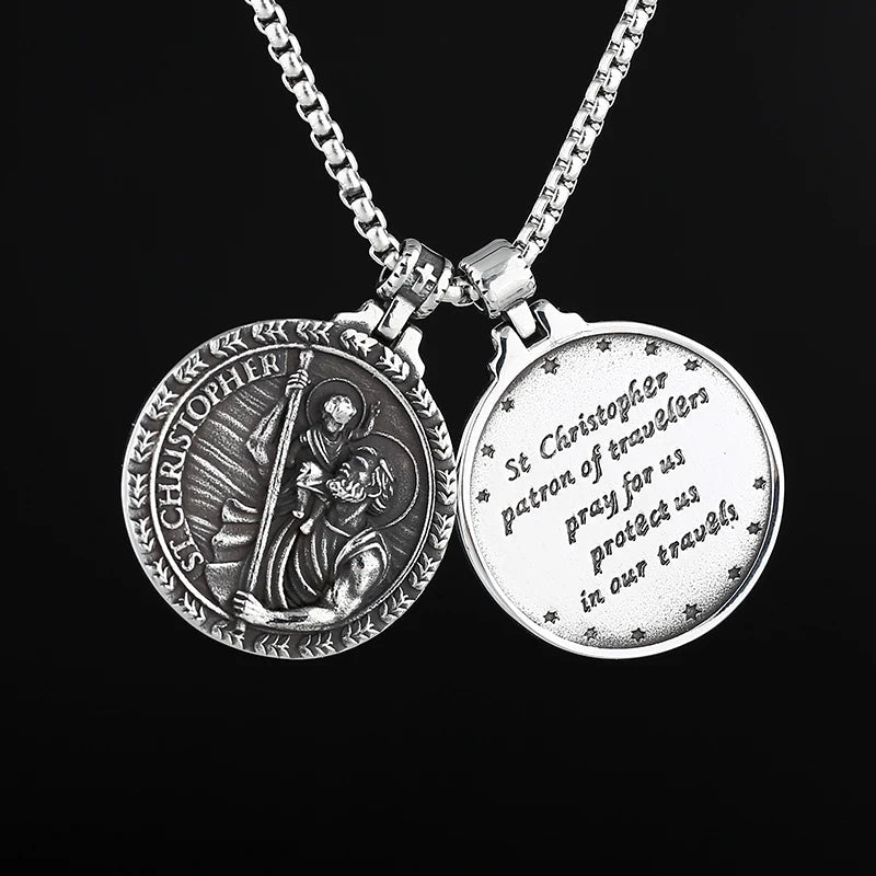 Saint Christopher Patron Of Travellers Pendant - Chrome Cult