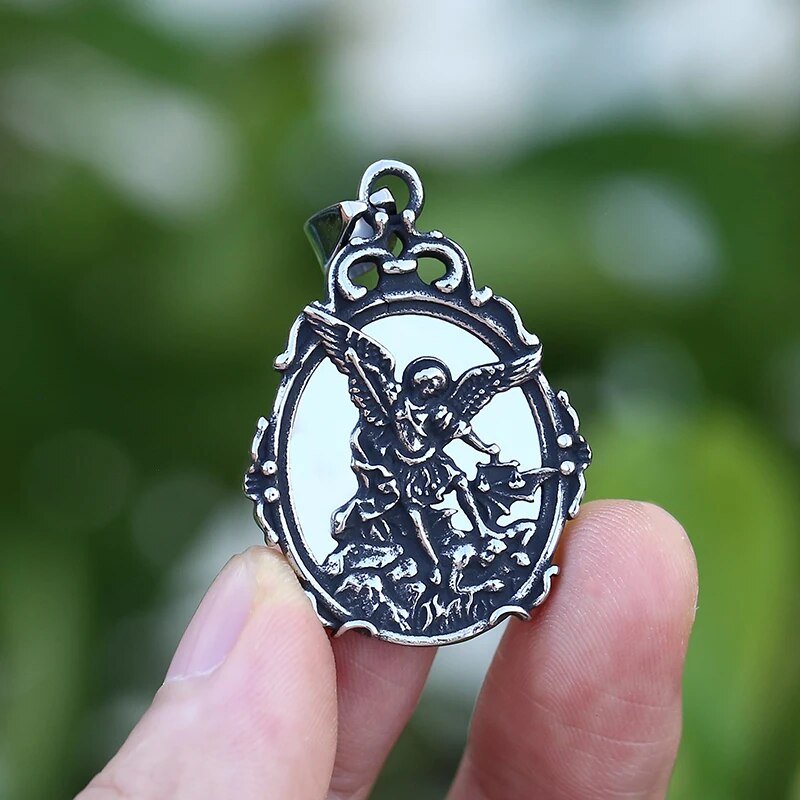 Saint Michael Pendant - Chrome Cult