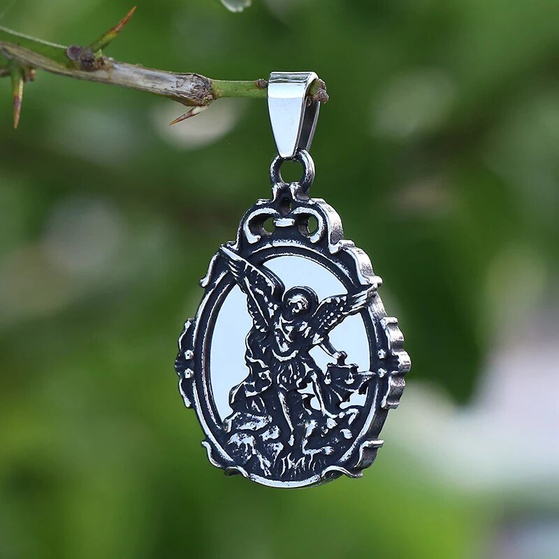 Saint Michael Pendant - Chrome Cult