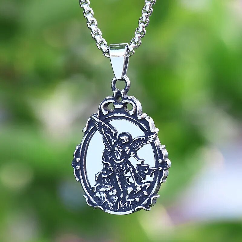 Saint Michael Pendant - Chrome Cult