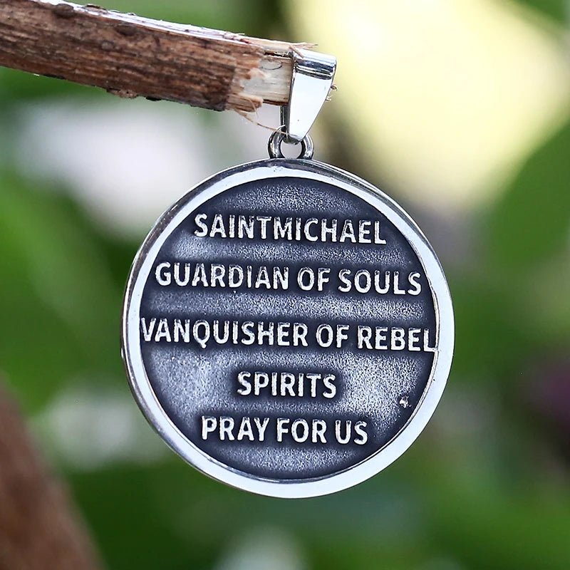 Saint Michael Vanquisher Of Rebel Spirits Pendant - Chrome Cult