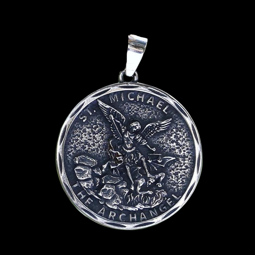 Saint Michael Vanquisher Of Rebel Spirits Pendant - Chrome Cult