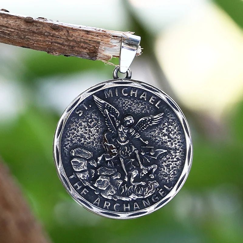Saint Michael Vanquisher Of Rebel Spirits Pendant - Chrome Cult