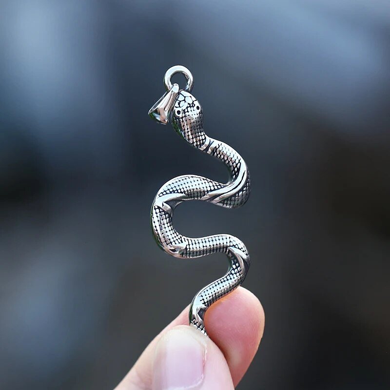 Single Snake Pendant - Chrome Cult