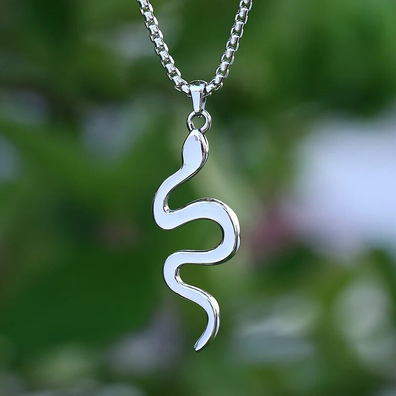 Single Snake Pendant - Chrome Cult