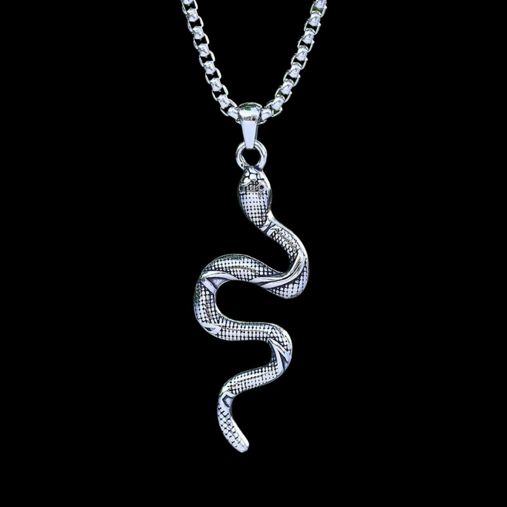 Single Snake Pendant - Chrome Cult