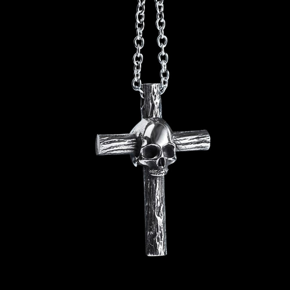 Skull Cross Pendant - Chrome Cult