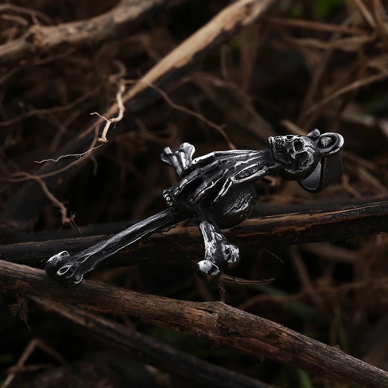 Skull Crossbone Of Death Pendant - Chrome Cult