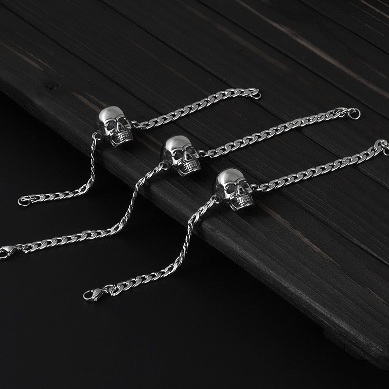 Skull Cuban Bracelet - Chrome Cult