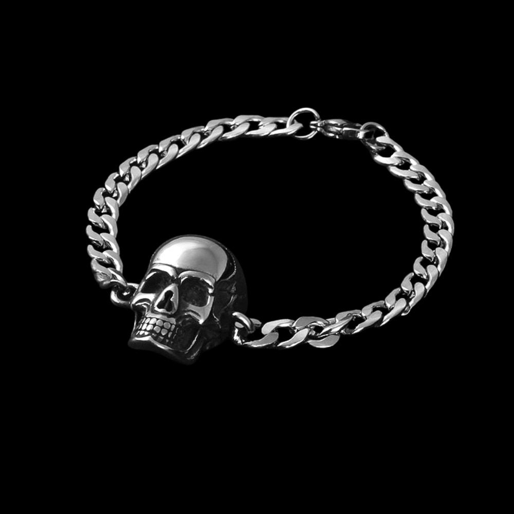 Skull Cuban Bracelet - Chrome Cult